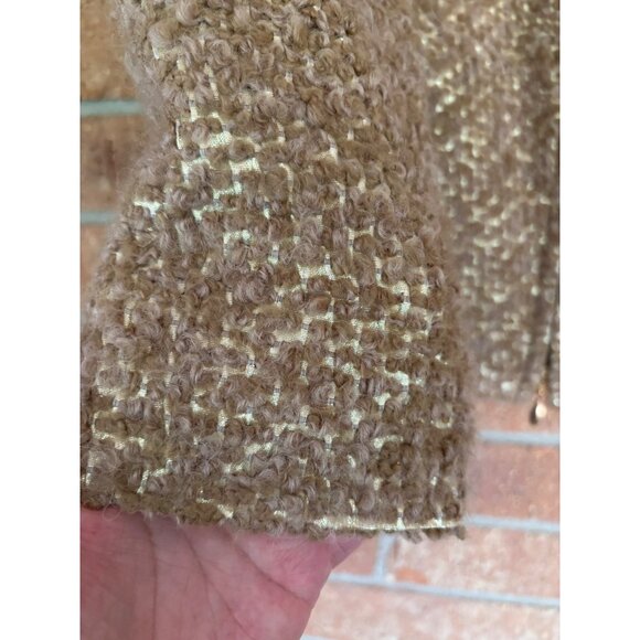 Escada Vintage Womens Tweed Jacket  Zip-Up Made In Germany Brown & Cream - Picture 16 of 16